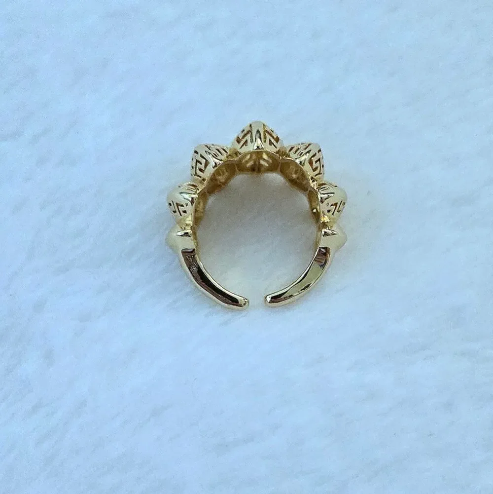 Eye👁 Candy🍭 Septet (7) Ridge Greek🇬🇷 Key🔑 Statement Ring💍 - NWT